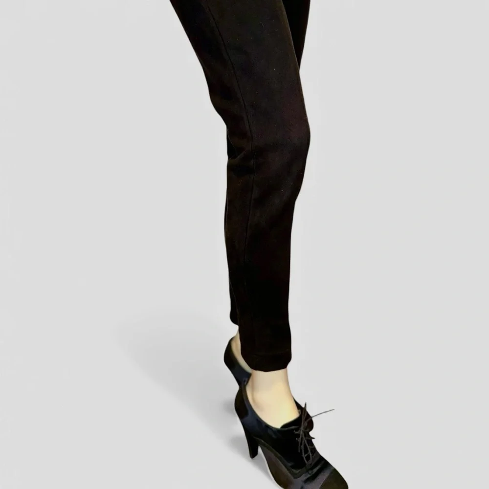 Andrew Marc Women's Black faux suede Pull-On Jeggings Size M - Picture 14 of 14